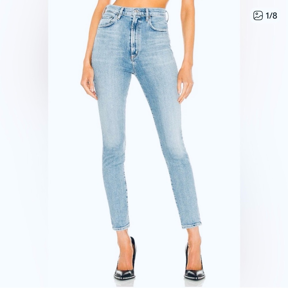 AGOLDE High-Rise Light Blue Women's Skinny Jeans